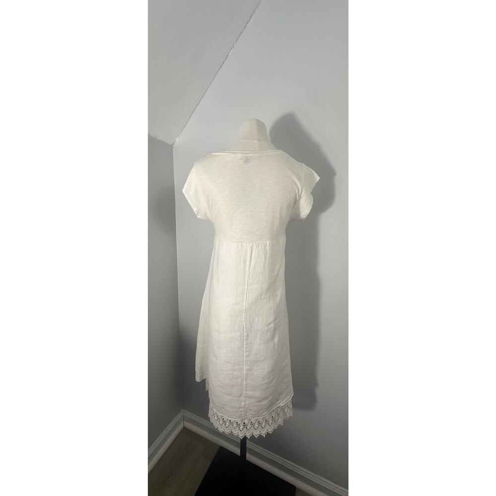 Luainia Womens Lace and Cotton T-shirt Dress Made in Italy. Size XS 100% Linen - Picture 2 of 12